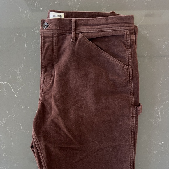Todd Snyder Italian Moleskin Carpenter Pants in BrownStraight Fit35x32